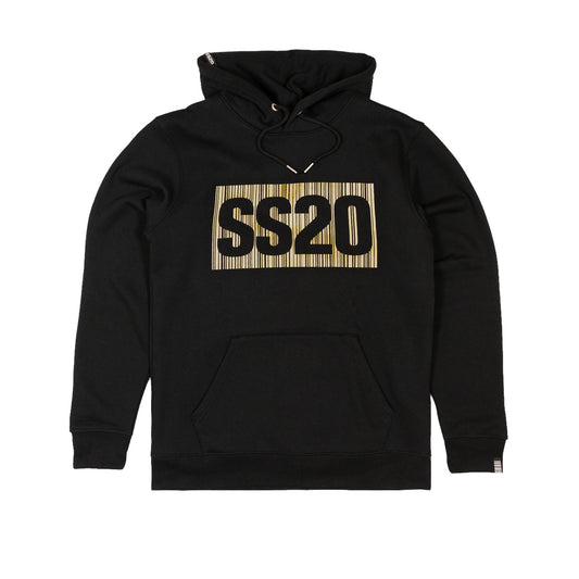 SS20 Limited Edition Barcode Hooded Sweatshirt - Black/Gold