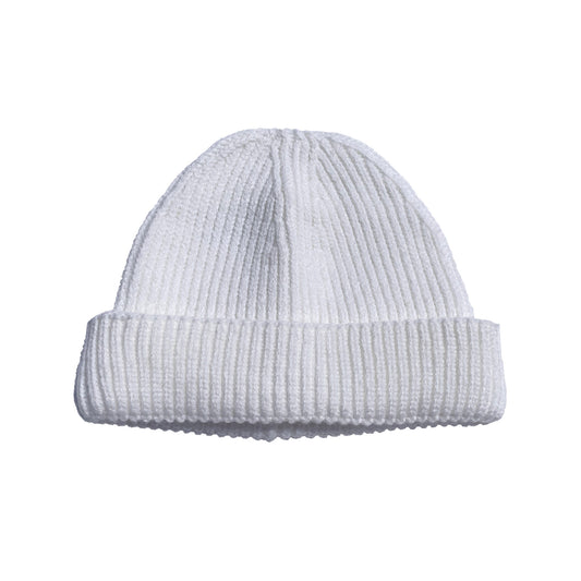 SS20 Basic Tab Recycled Harbour Beanie - White