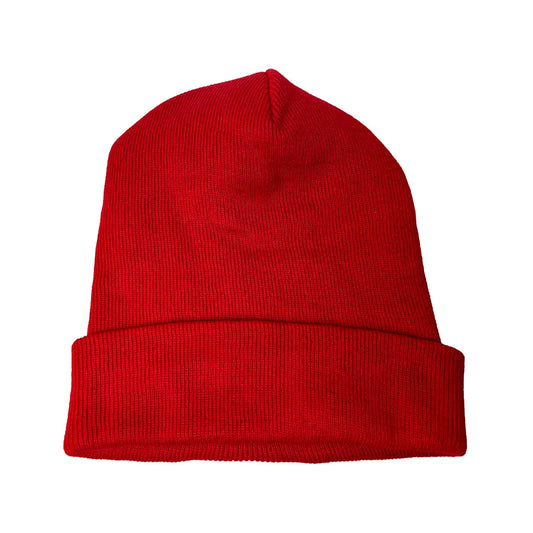 SS20 Five Star Organic Cotton Cuffed Beanie - Red