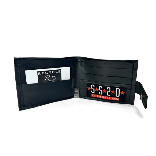 SS20 Five Star Recycled Wallet - Black
