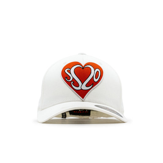 SS20 - Heart Organic Flexfit Cap White