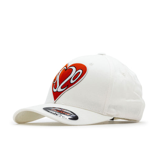 SS20 - Heart Organic Flexfit Cap White