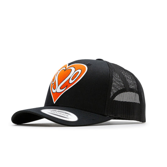 SS20 - Heart Snapback Trucker Cap Black