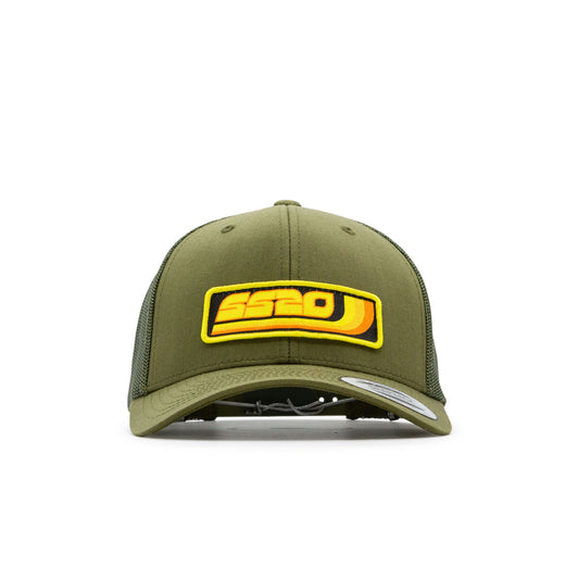 SS20 - Three Lines Trucker Cap Olive