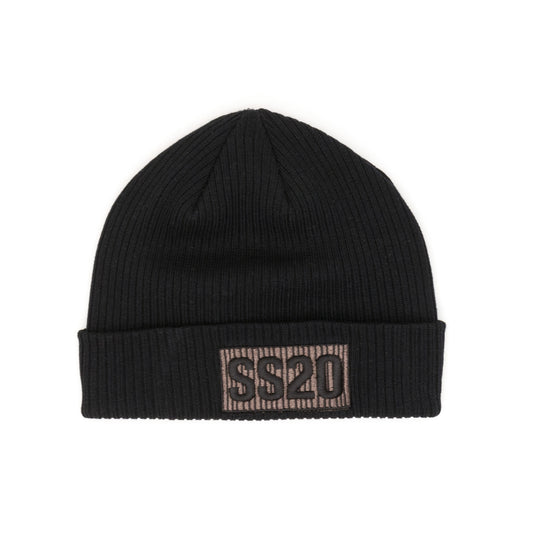 SS20 Organic Cotton Barcode Beanie - Black