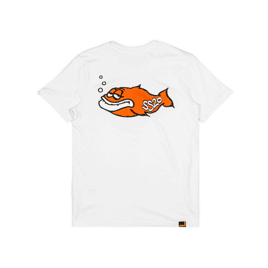 SS20 Big Toxic Fish T-Shirt - White