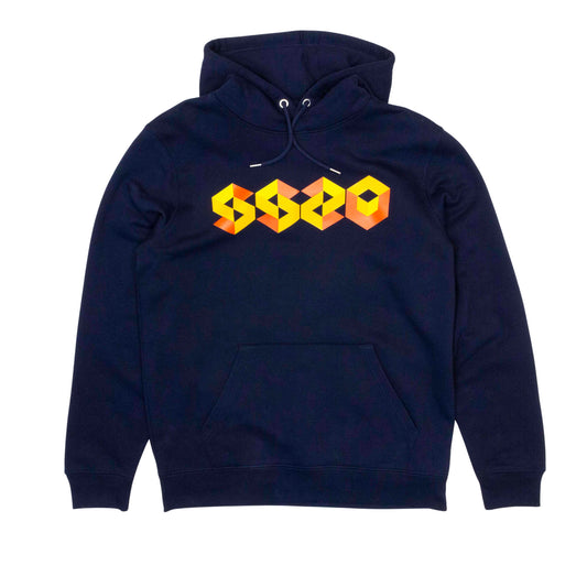 SS20 Cubed Hooded Sweatshirt - Navy