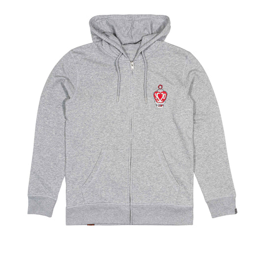 SS20 Red Balloon Zip-Thru Hooded Sweatshirt - Heather Grey