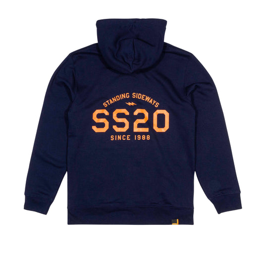 SS20 Three Lines Hooded Sweatshirt - Navy