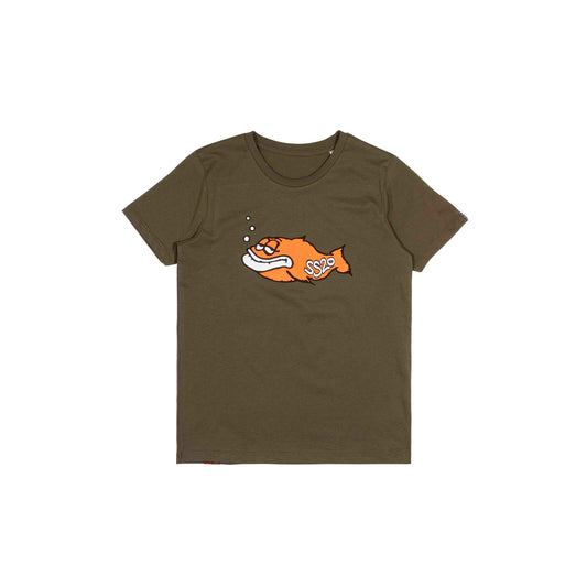 SS20 Big Toxic Fish Kids T-Shirt - Khaki