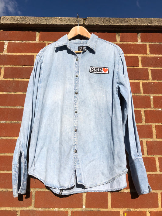 Super Salvage - Gap Long Sleeve Shirt - Light Denim Medium