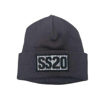 SS20 Barcode Organic Cotton Beanie - Grey