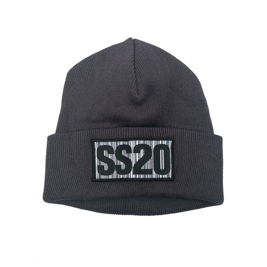 SS20 Barcode Organic Cotton Beanie - Grey