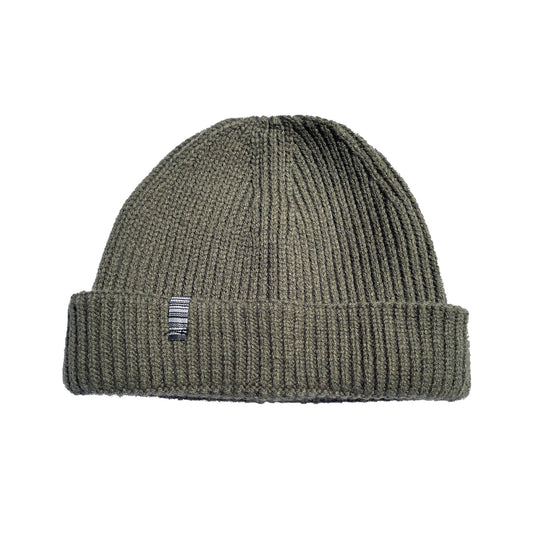 SS20 Basic Tab Recycled Harbour Beanie - Olive Green
