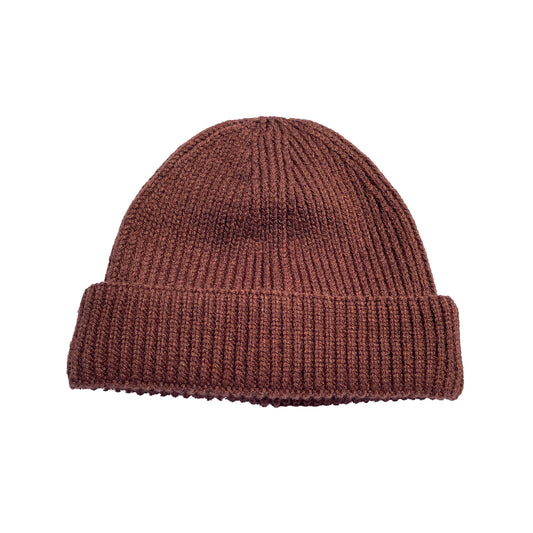 SS20 Basic Tab Recycled Harbour Beanie - Walnut