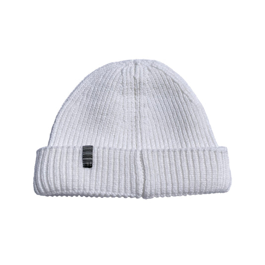 SS20 Basic Tab Recycled Harbour Beanie - White