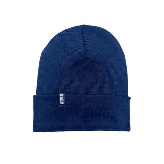 SS20 Basic Tab Recycled Cuff Beanie - Navy