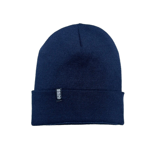 SS20 Basic Tab Recycled Cuff Beanie - Navy