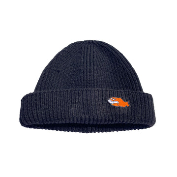 SS20 Stoned Fish Recycled Harbour Beanie - Black