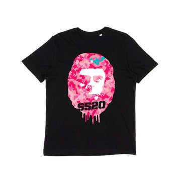 SS20 - Che Cornelius - Pink Camo - Black T-shirt