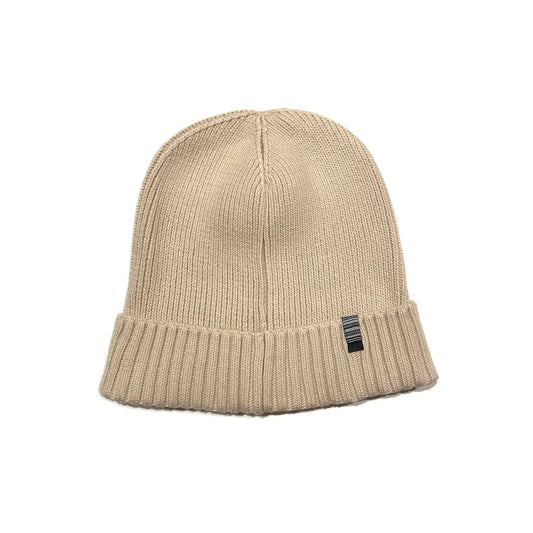 SS20 Joystick Patch Organic Cotton Ribbed Beanie - Sand
