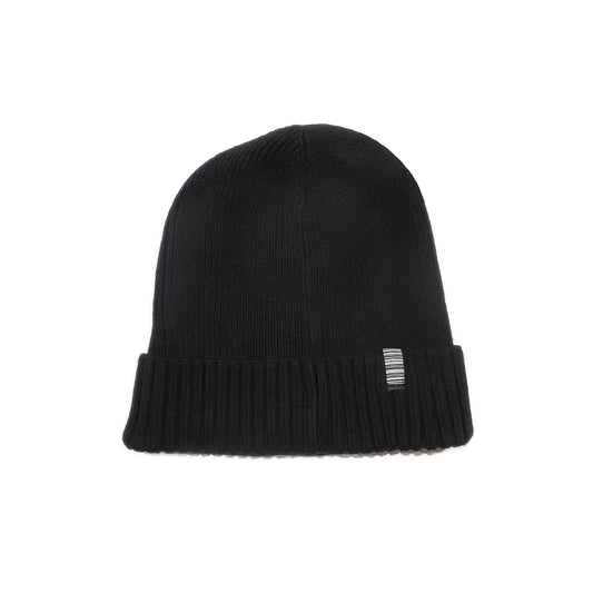 SS20 Joystick Patch Organic Cotton Ribbed Beanie - Black