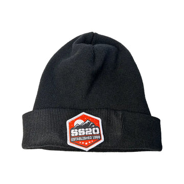 SS20 Mountain Recycled Cuff Beanie - Black