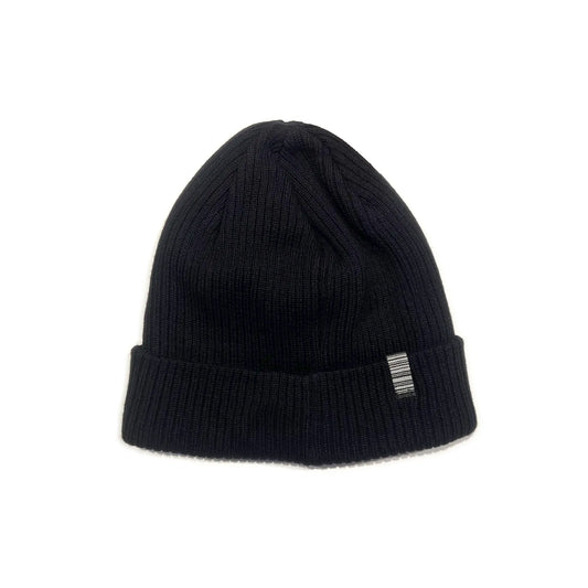 SS20 SSTWENTY Organic Cotton Ribbed Beanie - Black