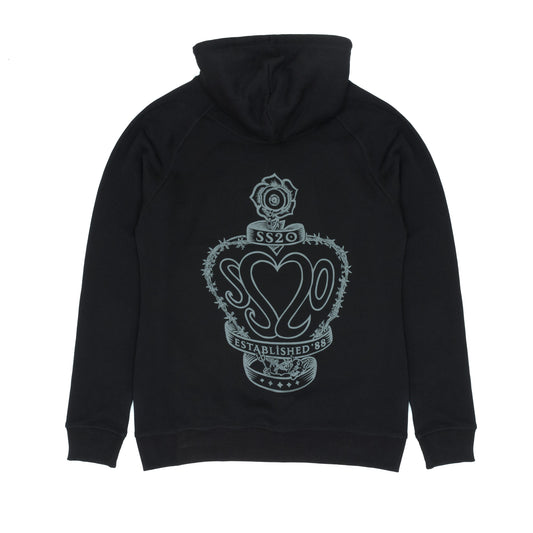 SS20 Heart Logo Hooded Sweatshirt - Black
