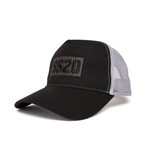 SS20 Barcode Trucker Cap - Black/Grey