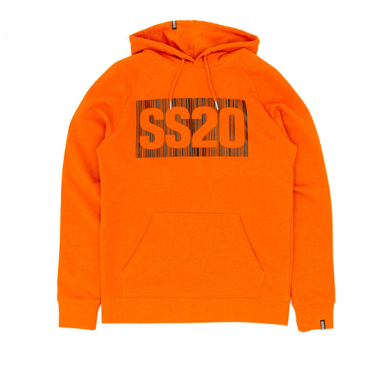SS20 Barcode Hooded Sweatshirt - Orange Heather/Black