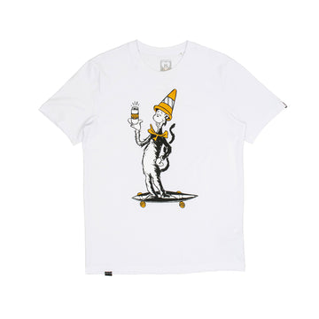 SS20 Cats & Triangles T-Shirt - White