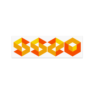 SS20 Cube Logo Sticker - Orange