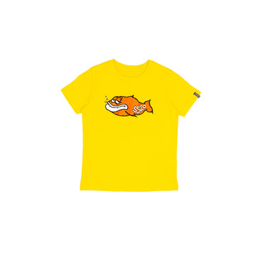 SS20 Toxic Fish Kids T-Shirt - Golden Yellow