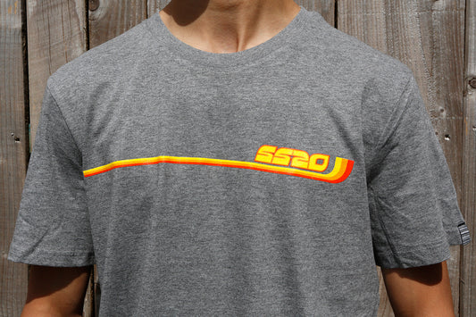 SS20 Three Lines T-Shirt - Mid Heather Grey