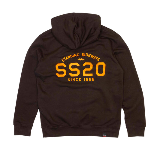 SS20 Three Lines Hooded Sweatshirt - Chocolate
