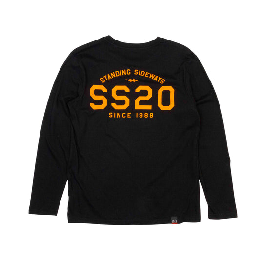 SS20 Three Lines Long Sleeve T-Shirt - Black
